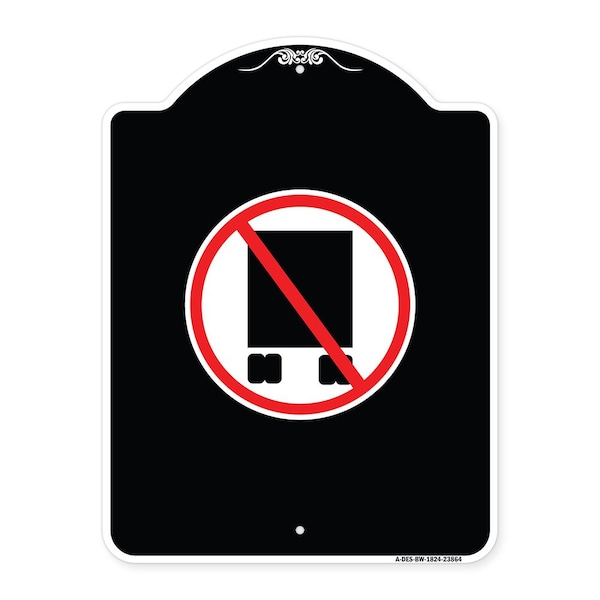 Signmission National Network Prohibited Heavy-Gauge Aluminum Architectural Sign, 24" x 18", BW-1824-23864 A-DES-BW-1824-23864 - main